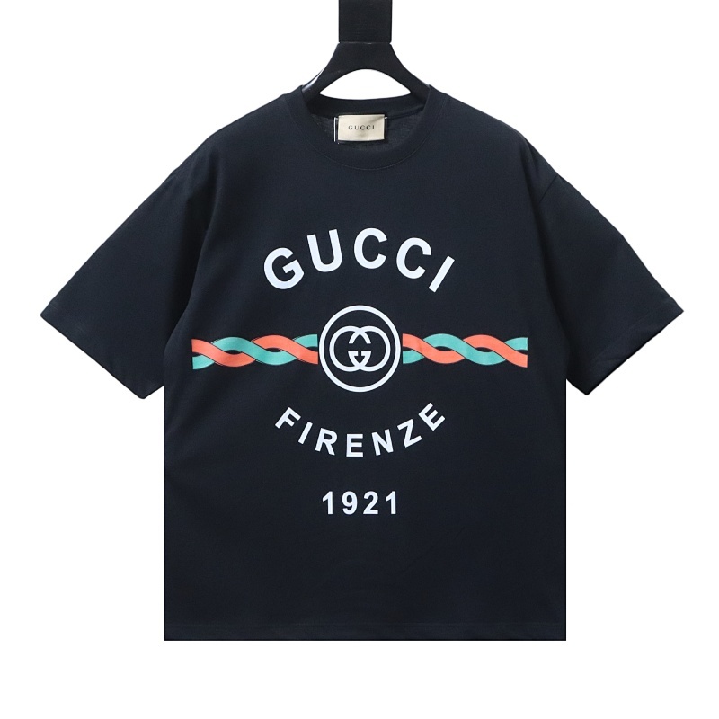 EM Sneakers Gucci 24Ss Cable Knit Logo Print T-Shirt Black