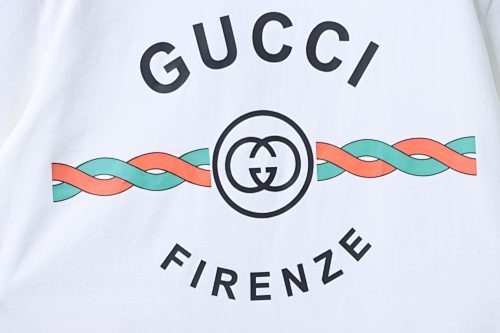 EM Sneakers Gucci 24Ss Cable Knit Logo Print T-Shirt White