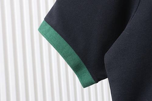 EM Sneakers GUCCI 25SS Classic Red and Green Ribbon Double G Embroidered Short-Sleeve Polo Shirt Black