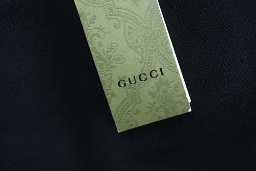 EM Sneakers GUCCI 25SS Classic Red and Green Ribbon Double G Embroidered Short-Sleeve Polo Shirt Black