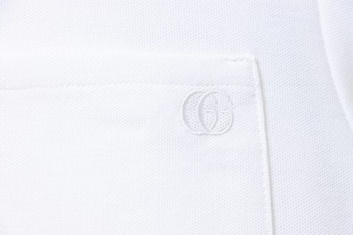 EM Sneakers GUCCI 25SS Classic Red and Green Ribbon Double G Embroidered Short-Sleeve Polo Shirt White