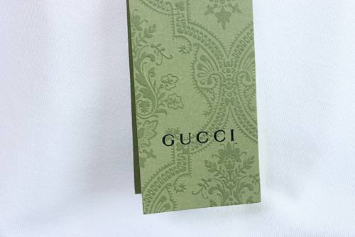 EM Sneakers GUCCI 25SS Classic Red and Green Ribbon Double G Embroidered Short-Sleeve Polo Shirt White