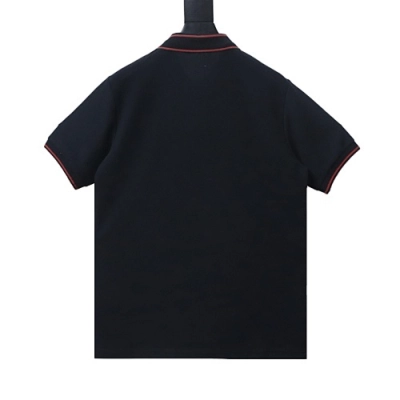 EM Sneakers GUCCI 25SS Ribbed Jacquard Short-Sleeve Polo Shirt Black 02