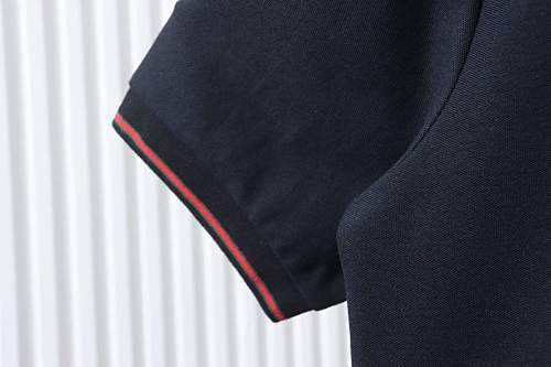 EM Sneakers GUCCI 25SS Ribbed Jacquard Short-Sleeve Polo Shirt Black