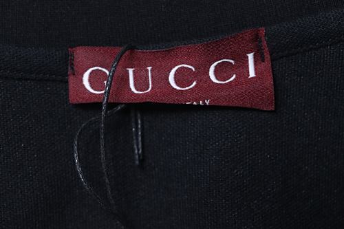 EM Sneakers GUCCI 25SS Ribbed Jacquard Short-Sleeve Polo Shirt Black