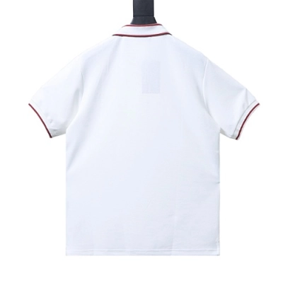 EM Sneakers GUCCI 25SS Ribbed Jacquard Short-Sleeve Polo Shirt White 02