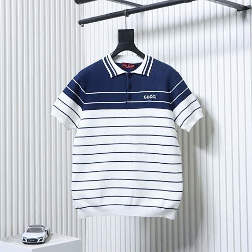 EM Sneakers GUCCI 25ss Striped Polo Knit Short Sleeve