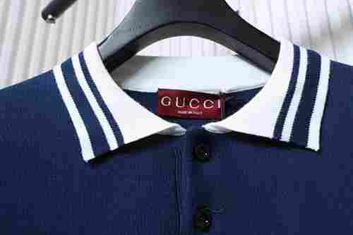 EM Sneakers GUCCI 25ss Striped Polo Knit Short Sleeve