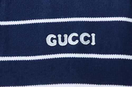 EM Sneakers GUCCI 25ss Striped Polo Knit Short Sleeve