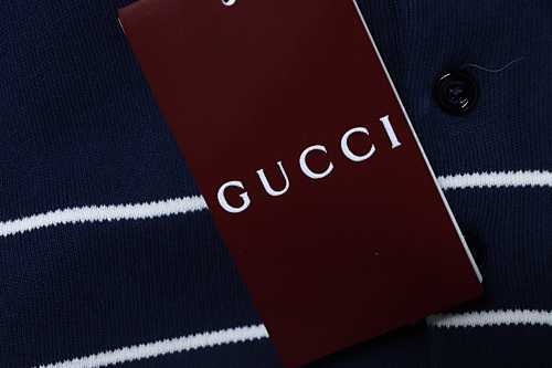 EM Sneakers GUCCI 25ss Striped Polo Knit Short Sleeve