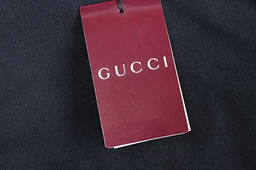 EM Sneakers GUCCI 26SS Classic Pocket Double G Embroidered Logo Short-Sleeve Polo Shirt Black