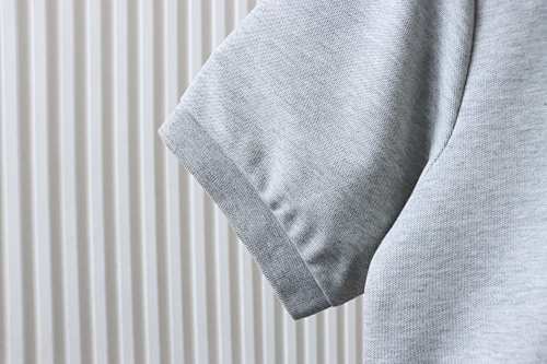 EM Sneakers GUCCI 26SS Classic Pocket Double G Embroidered Logo Short-Sleeve Polo Shirt Gray