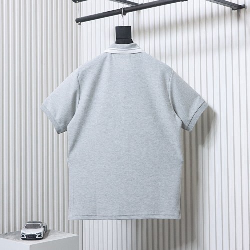 EM Sneakers GUCCI 26SS Classic Pocket Double G Embroidered Logo Short-Sleeve Polo Shirt Gray