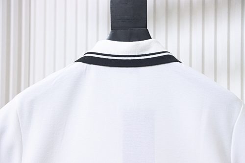 EM Sneakers GUCCI 26SS Classic Pocket Double G Embroidered Logo Short-Sleeve Polo Shirt White