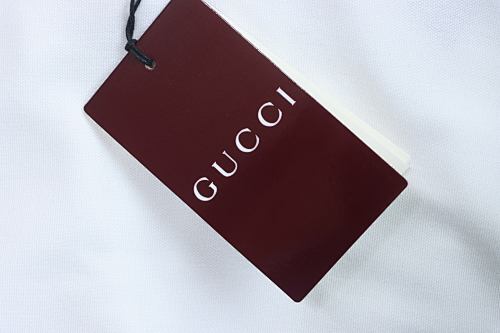 EM Sneakers GUCCI 26SS Classic Pocket Double G Embroidered Logo Short-Sleeve Polo Shirt White