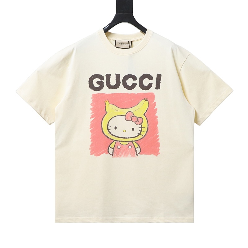 EM Sneakers Gucci × Hello Kitty Cartoon Banana Print T-shirt