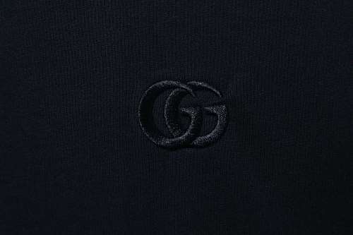 EM Sneakers Gucci Black Double G Logo Embroidered T-Shirt