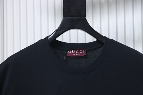 EM Sneakers Gucci Black Double G Logo Embroidered T-Shirt