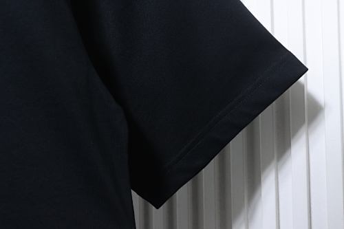 EM Sneakers Gucci Black Double G Logo Embroidered T-Shirt