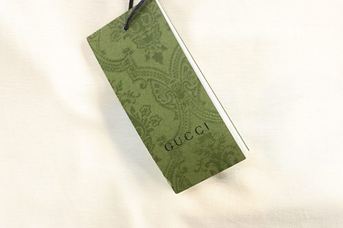 EM Sneakers Gucci Cartoon Baseball Dog Print T-Shirt Apricot