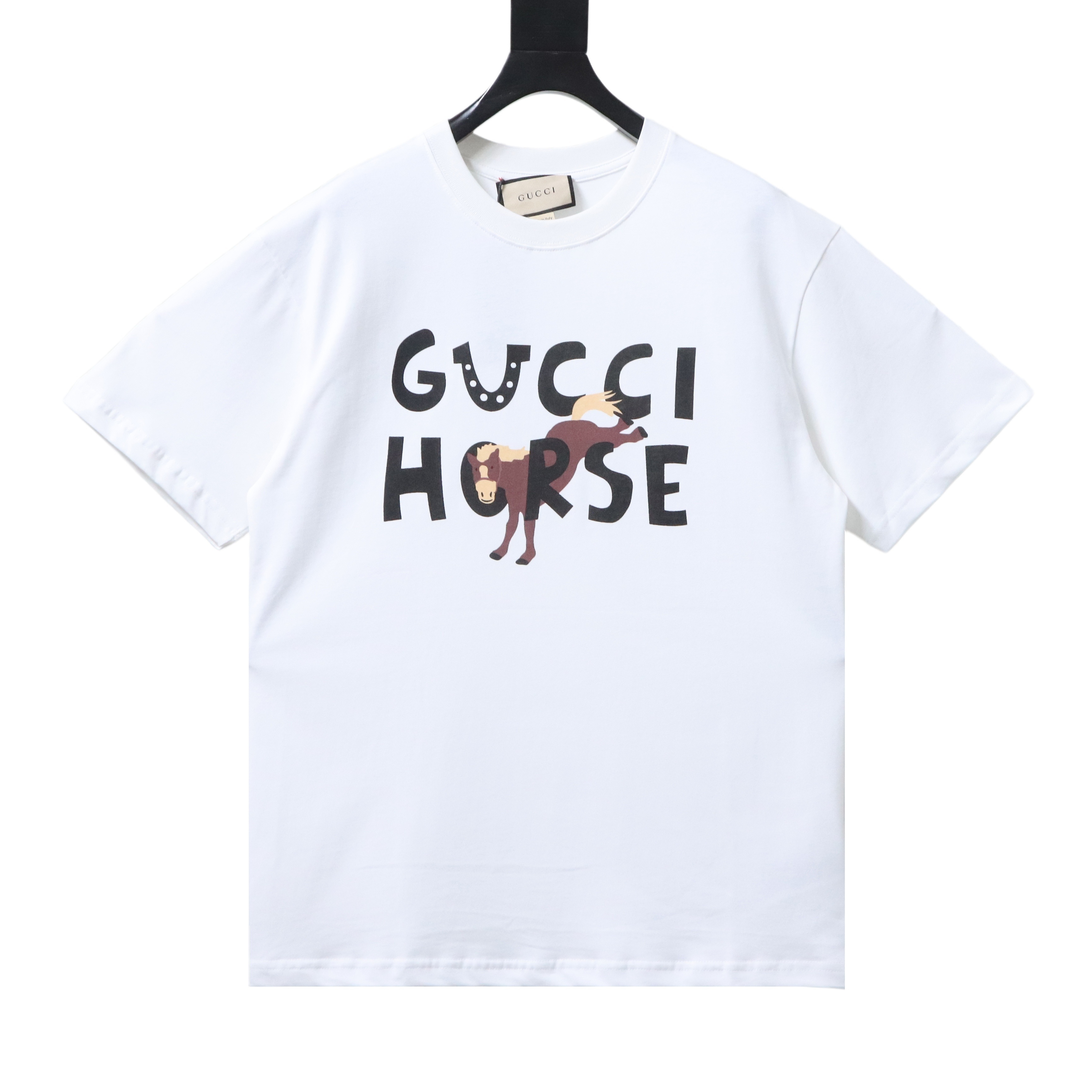 EM Sneakers Gucci Cartoon Horse Print T-Shirt White