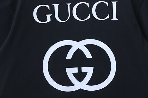 EM Sneakers Gucci Classic Double G Interlocking Print T-shirt Black