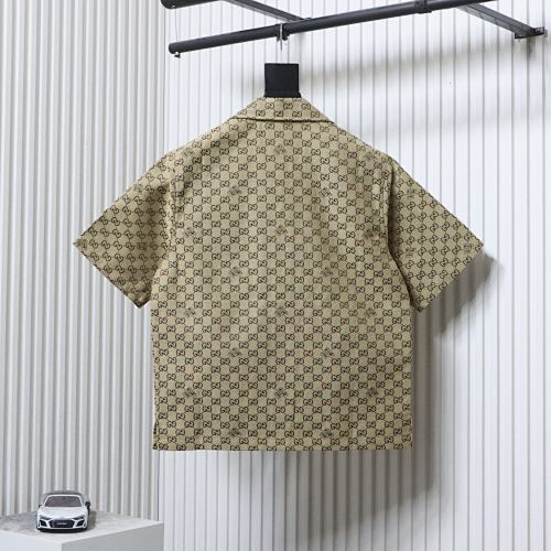 EM Sneakers Gucci Classic GG Monogram Embroidered Hhorse Year Badge Cuban Collar Short-sleeved Shirt