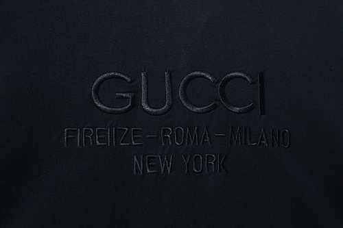 EM Sneakers Gucci Classic Logo Embroidered Letter Print T-shirt Black