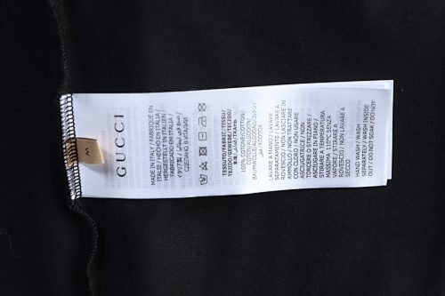 EM Sneakers Gucci Classic Logo Embroidered Letter Print T-shirt Black