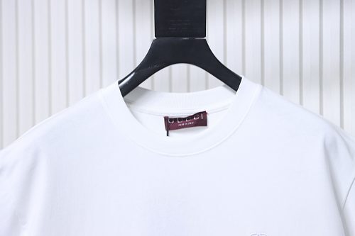 EM Sneakers Gucci Logo Interlocking Embroidered T-shirt White