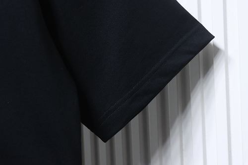 EM Sneakers Gucci Minimalist Letter Print Embroidered Logo T-shirt Black