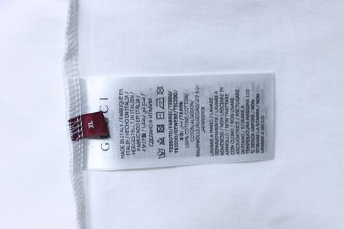 EM Sneakers Gucci Minimalist Letter Print Embroidered Logo T-shirt White