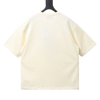 EM Sneakers Gucci Monogrammed Teddy Bear Embroidered Print T-shirt Apricot 02