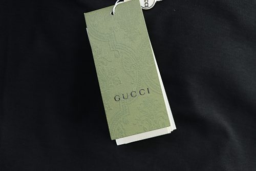 EM Sneakers Gucci Monogrammed Teddy Bear Embroidered Print T-shirt Black