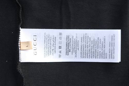 EM Sneakers Gucci Monogrammed Teddy Bear Embroidered Print T-shirt Black