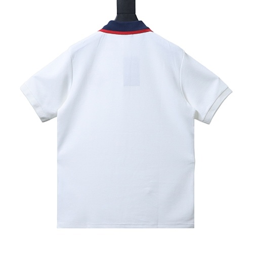 EM Sneakers GUCCI Pocket Embroidered Logo Short-Sleeve Polo Shirt White