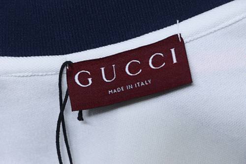 EM Sneakers GUCCI Pocket Embroidered Logo Short-Sleeve Polo Shirt White