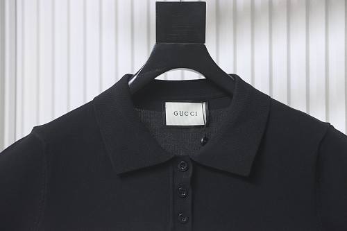 EM Sneakers Gucci Striped Jacquard Short-sleeved Polo Shirt