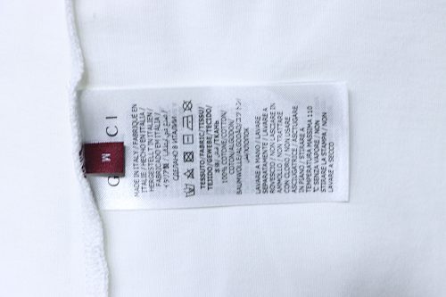 EM Sneakers Gucci White Double G Logo Embroidered T-Shirt