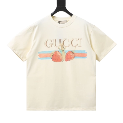 EM Sneakers Gucci x Peter Rabbit Collaboration Cartoon Print T-shirt Apricot 01