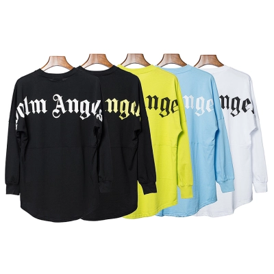 EM Sneakers Palm Angels Long Sleeve Shirt #682 Black-White /Black-Yellow /White /Yellow /Blue 01