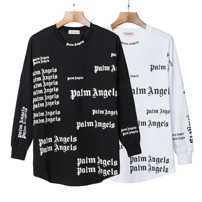 EM Sneakers Palm Angels Long Sleeve Shirt #683 Black /White 01