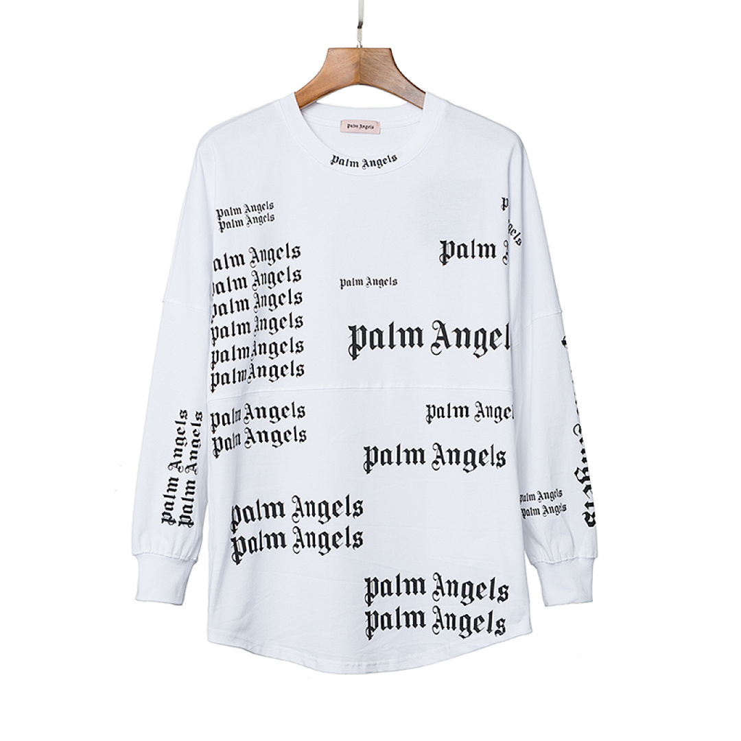 EM Sneakers Palm Angels Long Sleeve Shirt #683 Black /White