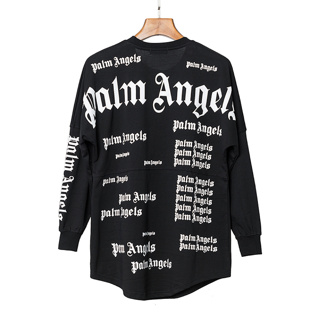 EM Sneakers Palm Angels Long Sleeve Shirt #683 Black /White