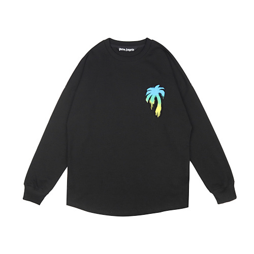 EM Sneakers Palm Angels Sprayed Palm Logo Over Long sleeve Shirt #906 Black /White