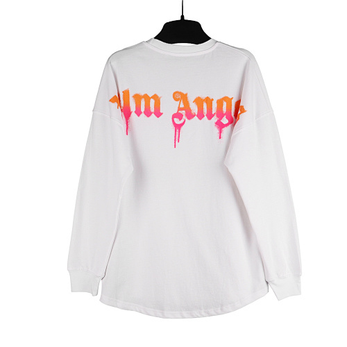 EM Sneakers Palm Angels Sprayed Palm Logo Over Long sleeve Shirt #906 Black /White