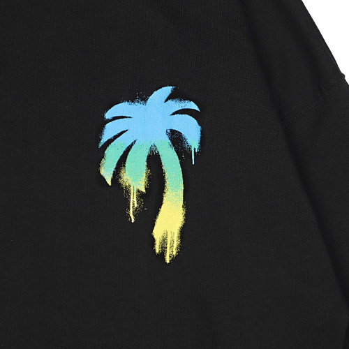 EM Sneakers Palm Angels Sprayed Palm Logo Over Long sleeve Shirt #906 Black /White