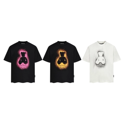 EM Sneakers Palm Angels T-shirt #2342 Black-Pink /Black-Yellow /White 01