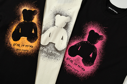 EM Sneakers Palm Angels T-shirt #2342 Black-Pink /Black-Yellow /White