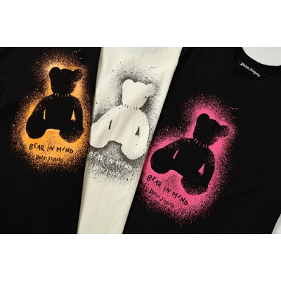 EM Sneakers Palm Angels T-shirt #2342 Black-Pink /Black-Yellow /White 02